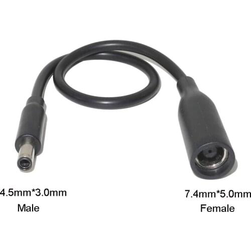 Huiyuan Power Cord / Cable Charger Laptop Adapter 7.4*5.0mm to 4.5*3.0mm Central Pin Male Plug Connector Fit for Dell Laptop