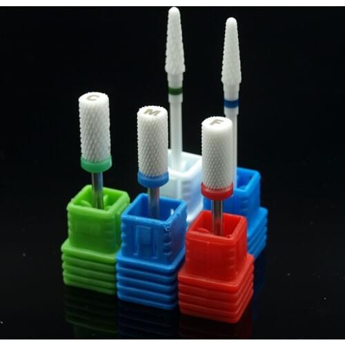 EasyNail 5 Type Ceramic Nail Drill Bits Manicure Machine Accessories Rotary Electric Nail Files Manicure Cutter Nail Art Tools