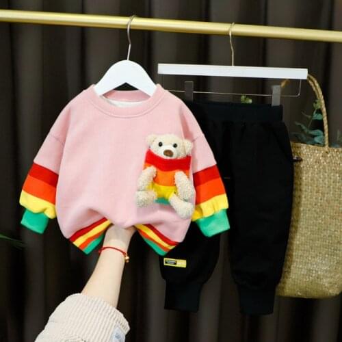 Spring Autumn Baby Girls Clothing Sets Toddler T-shirt Top+ Pants 2PCS Kids Tracksuit For Girl Suit Costumes Children Clothing