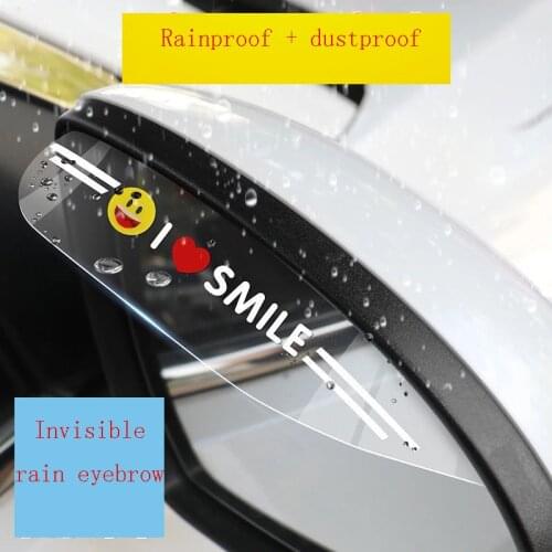 2pcs Car Side Rearview Mirror Rain Eyebrow Sun Visor Exterior Sun Shade Snow Guard Weather Shield Cover Auto Parts For BMW Benz