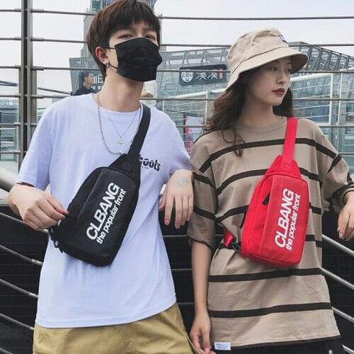 Men Chest Bag Sports Mini chest Pack Fashion Sling Bag Canvas outdoor Travel Waist Belt Bags Male crossbody Bags Unisex