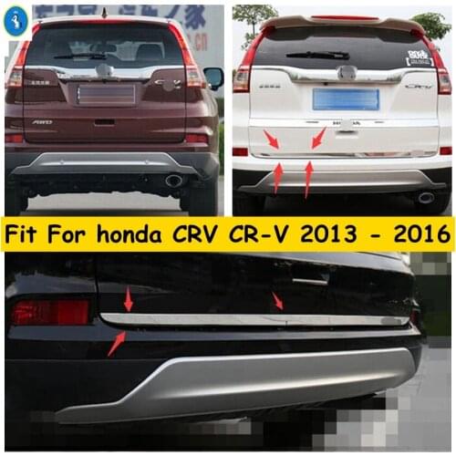 Rear Trunk Lid Cover Tailgate Trim Door Handle Molding Boot Garnish Bezel Decoration Strip Fit For Honda CRV CR-V 2013 - 2016