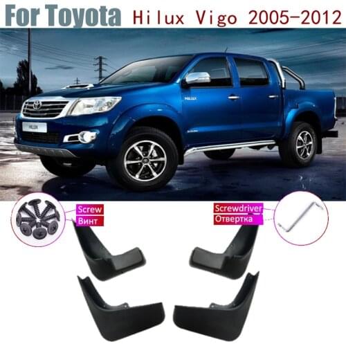 Front Rear Car Fenders Splash Guards Flap Mudguards Car Styling Mud Flaps For Toyota Hilux 7th Gen Vigo 2012-2005 2006 2007 20
