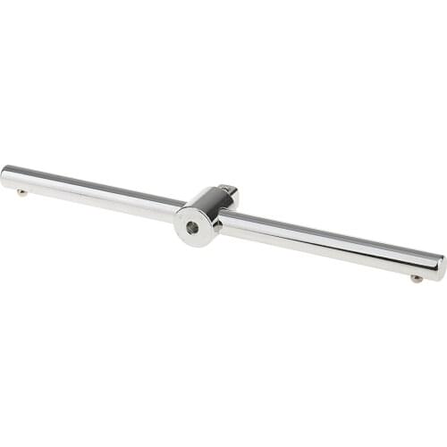3/8 Inch Drive Sliding T-Bar Handle Adjustable Socket Wrench Spanner Chrome