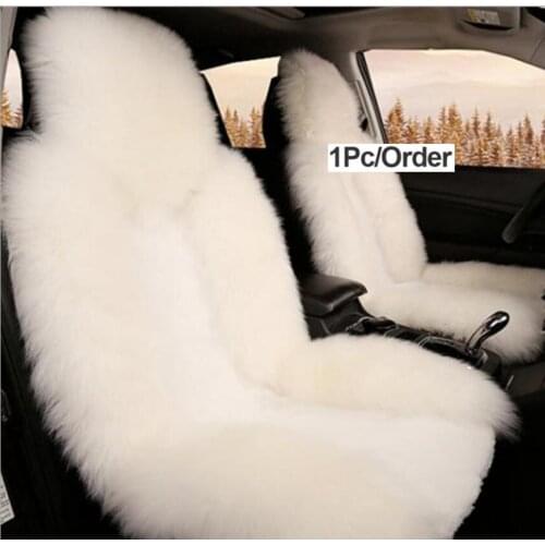 Luxury Universal Car Seat Covers 100% Australian Sheepskin Autumn Winter Warm Fur Seat Cover Auto Interior Accessories