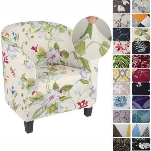 Printed Sofa Cover Armchair Stretch Cover Protector Removable Sofa Covers Furniture Slipcover For Counter Living Room Reception