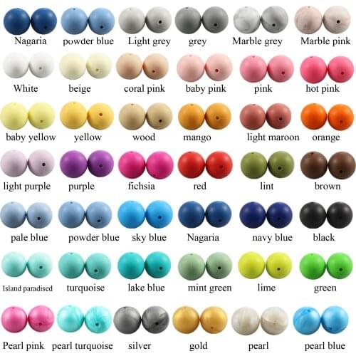 Silicone Bead Wholesale 500pcs/lot Silicone Beads 15mm Round Shape Baby Teether Silicone BPA Free DIY Teething Accessory