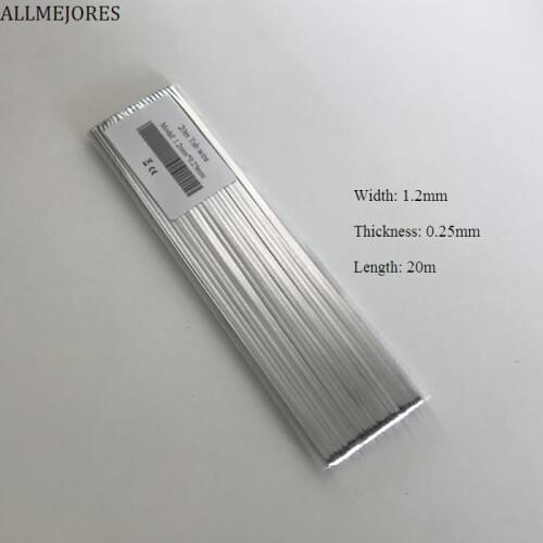ALLMEJORES Solar cell Tabbing wire Buss wire 20meters 1.2mmx0.25mm for Soldering DIY solar panel
