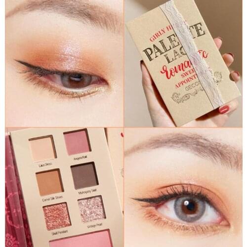 Eyeshadow Book Cosmetics Butter Honey Retro Leather Lace Canvas Handbook Eyeshadow Palettee Makeup Matte Pearly Shadows TSLM2