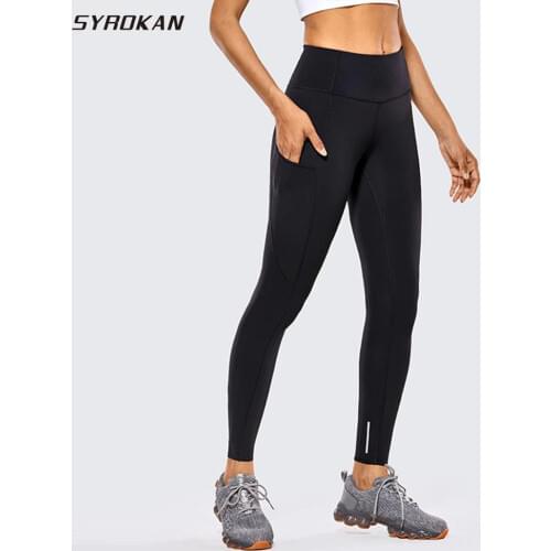 SYROKAN Womens High Waisted Yoga Pants with Pockets Naked Feeling Workout Leggings-25 Inches