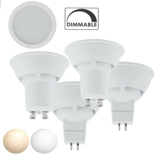 10W GU10 MR16 Dimmable LED Spotlights Acrylic+Aluminum 220V Bedroom Table Lamp Bulbs White Spot 180 Degree Wide Beam 230V 240V