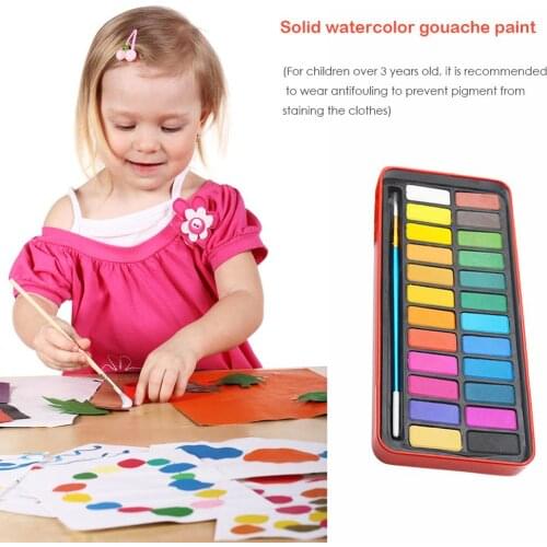 12/18/24 Colors Solid Watercolor Paint Set Lightness and Portability No Space Occupy Portable Drawing Water Color Pigment