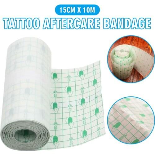 15cmx10m Tattoo Aftercare Bandage Roll Protective Waterproof Tattoo Aftercare Film Anti-Allergic Wound Second Skin Healing