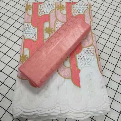 2.5 y Swiss Lace Fabric +2.5 y Bazin Brode Riche African Cotton Dry Embroidery Fabrics French Lace Fabric For Wedding