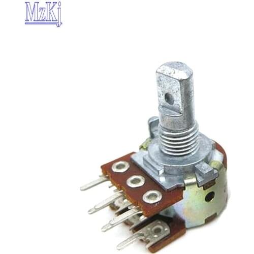 3PCS Taiwan FD16 15MM 100K 100KBX2 Duplex Potentiometer Audio Volume Control Pot WH148
