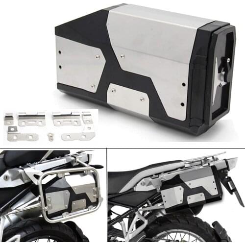 4.2 Liters Waterproof Stainless Steel Rear Tool Box Left Side Bracket for BMW R1200GS LC Adventure 04-20 R1250GS F750GS F850GS