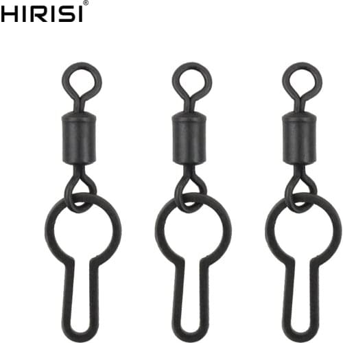 50pcs Carp Terminal Tackle Rolling Swivel Snaps Clips for Fishing Pva Mesh and Bags