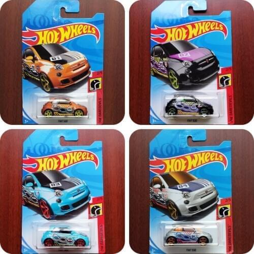 HOT WHEEL CARS 1/64 FIAT 500 Collection Alloy Car Gift For Kid
