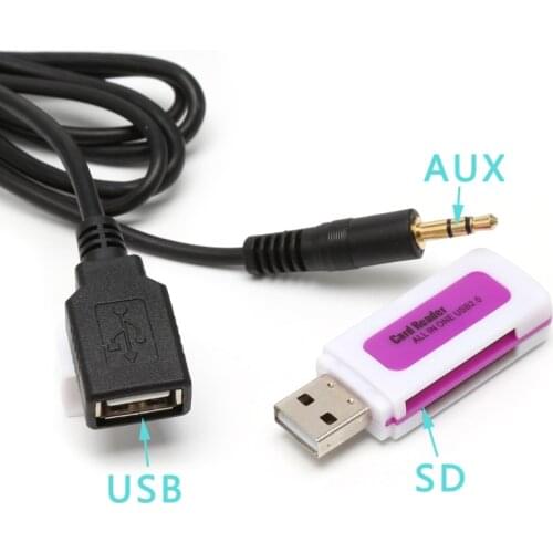 Car MP3 Interface SD AUX USB Data Cable Adapter Changer for honda Acura