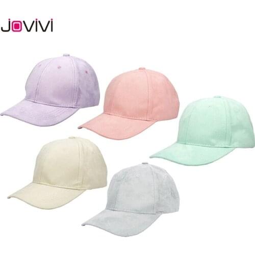 Jovivi Men Women Sun Caps Faux Suede Hip-Pop Baseball Cap Outdoor Sunshade Curved Brim Visor Hat Fashion Hats 5 Colors Optional