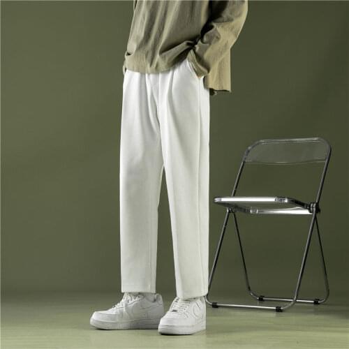 Wide-leg Pants Mens Fashion Casual Pants Men Sweatpants Streetwear Loose Hip-hop Straight Trousers Mens Joggers Track Pants