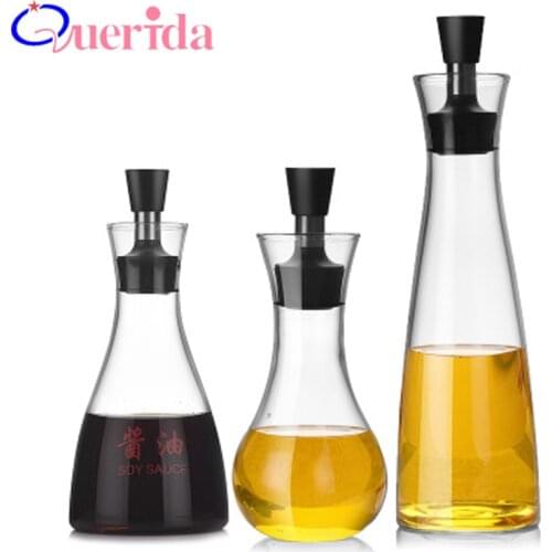 Soy Sauce Vinegar Bottle Olive Oil Spraying Glass Leak Control Oil Kettle Vinegar HoneySpice Jars Oil Can Sprayer Gravy Boat