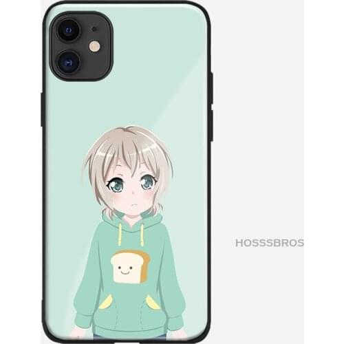 Aoba Moca Bang dream soft silicone glass Phone case shell cover For iPhone 6 6S 7 8 Plus X XR XS 11 Pro Max