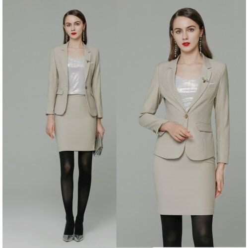 Apricot Business Wear Suit Womens High-End Business President Formal Wear Fashion Ol Interview Tooling Temperament Office Suits