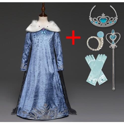 Halloween Kids Dresses For Girls Princess Costumes Party Cosplay Dress up Hair Accessory Set Children Girls Clothing 4-10ys