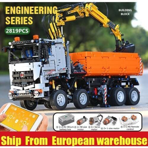 Mould King 19007 Car Toys Compatible 42043 Arocs 3245 Off-road high-tech Car Assembly Car Model Building Blocks Kid Toys