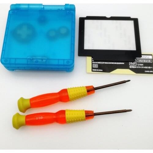 For GBA SP Glow in the night GITD Luminous Transparent Yellow blue Housing shell For Nintendo GameBoy Advance SP console