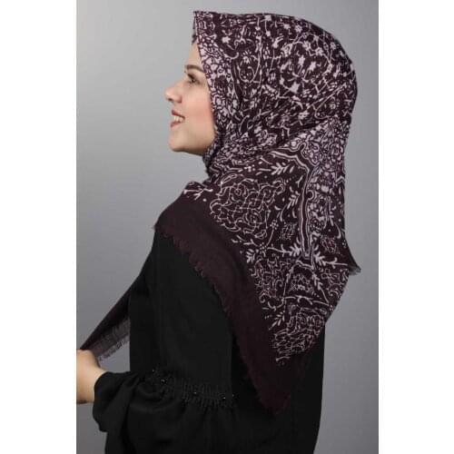 ERBİL PATTERNED LINEN FLAMLI SCARF-DESEN-05-RENK-13