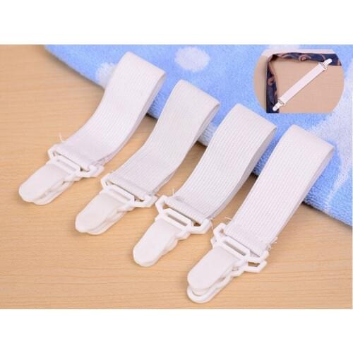 Faroot 4Pcs Bed sheet anti-skid fixator Buckle Clip Blankets Holder Elastic Fastener Gripper