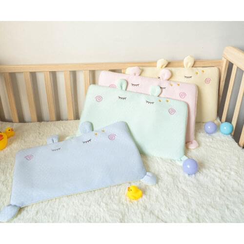 Cartoon Bunny Baby Pilow Soft Cute Rabbit Pillow Latex Kids Pillow Prevent Flat Head Comfortable Bedroom Pillow