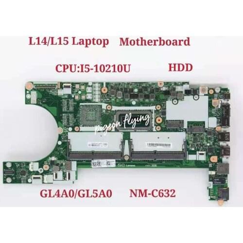 For Thinkpad L14/L15 Laptop Motherboard CPU:i5-10210U HDD NM-C632 FRU:5B20W77529 5B20W77464 5B20W77462 5B20W77527 5B20W77467