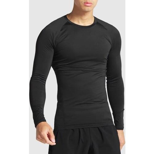 Compression Men Bodybuilding Long Sleeve T Shirt Man Quick Dry Skinny T-Shirt Male Fitness Workout Tees Tops Jogger Gym Clothing