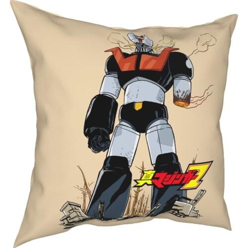 Mazinger Z Cartoon Anime Character Robot Pillowcase Home Decor Cushion Cover Throw Pillow for Home Double-sided Printing