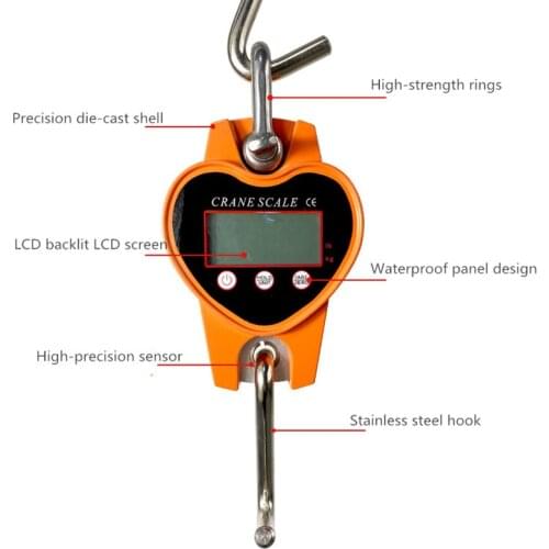 Direct View Small Electronic Hanging Scale 1t 2T 5T Crane Hook Industrial Weighing Instrument Type