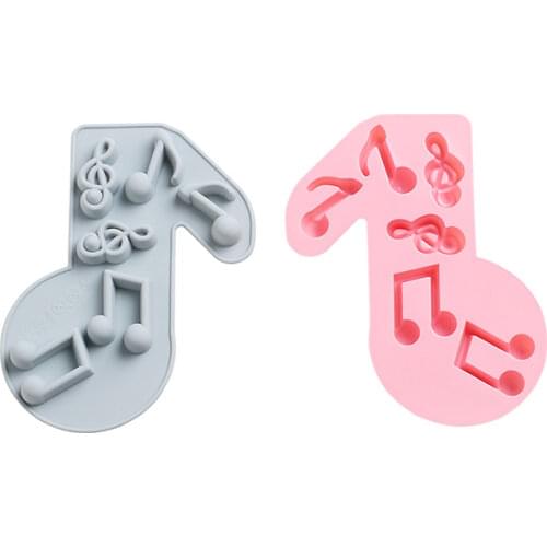 2020 New Creative Musical Note Silicone Chocolate Mold Baking Cake Decoration Mold Food Grade Silicone Fudge Ice Tray Mold