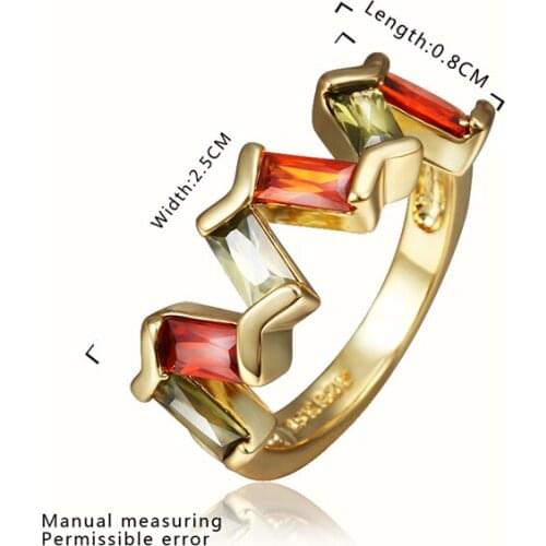 Wholesale Exquisite Rings rose Gold Color with zircon,fashion Environmental Jewelry For Women Party Bridal Sets R451