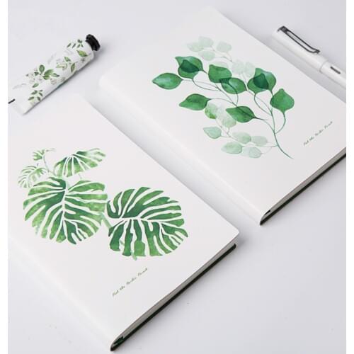 TUTU A5 size 128 sheets Cute plant notes Leaves page post diary Book marker Office School supplies Stationery G0006