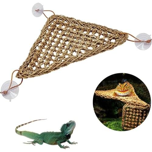 Pet Hanging Beds Bearing Sleeping Bed Reptile Lizard Hamster Grass Mat Seaweed With Suction Cup Square Rectangular Comfortable