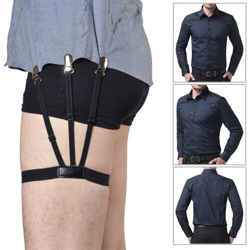 Adjustable Shirt Holder Stays Elastic Men Suspenders Gentleman Leg Braces Business Tirantes Uniform Suspender Shirt Stay