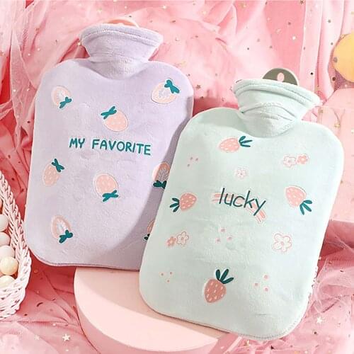 Portabale Warm Hot Water Bottle Portable Plush Washable Water Injection Safety Explosion-proof Warm Hands Bag Handwarmer#dg4