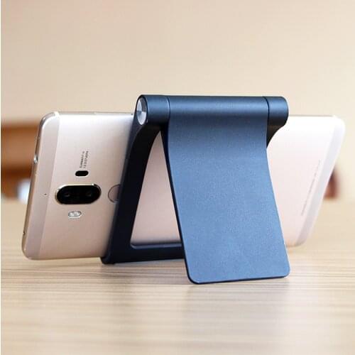 Portable Slim Phone Stand Holder Folding Plastic Pad Stand Bracket Silicone Bottom Desktop Phone Holder For iPhone Samsung