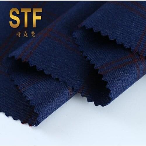 Factory Direct Autumn and Winter Fashion Casual Men and Women Suit Fabric Worsted Wool Plaid Fabric Spot