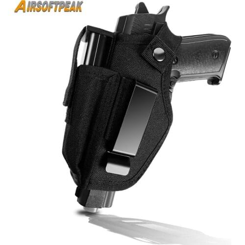 Concealed Pistol Holster for Right Left Hand Draw IWB OWB Waistband Gun Holster with Magazine Slot for All Firearms Handguns