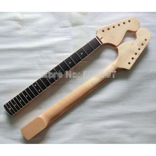 1pc Gloss finished guitar neck large headstock replacement with binding 21 fret