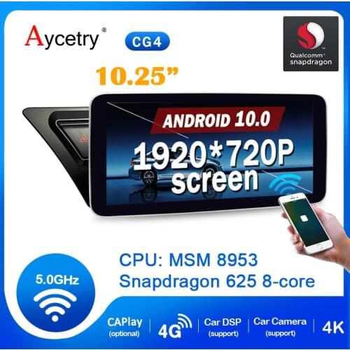 Snapdragon car RADIO Android 10 For Audi A4 A5 S4 S5 A4L B8 2009-2016 navigation multimedia player auto audio car stereo screen