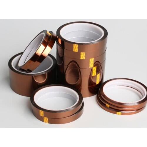 5pcs 20mm x 33m High Temperature Resistant Tape Heat Dedicated Tape Polyimide Tape for BGA PCB SMT 3D Printer Up to 250 Celsius